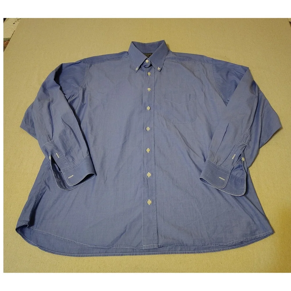 Gitman Bros Master Shirt  Mens Large Blue Cotton Button Down‎ Shirt USA Made 3